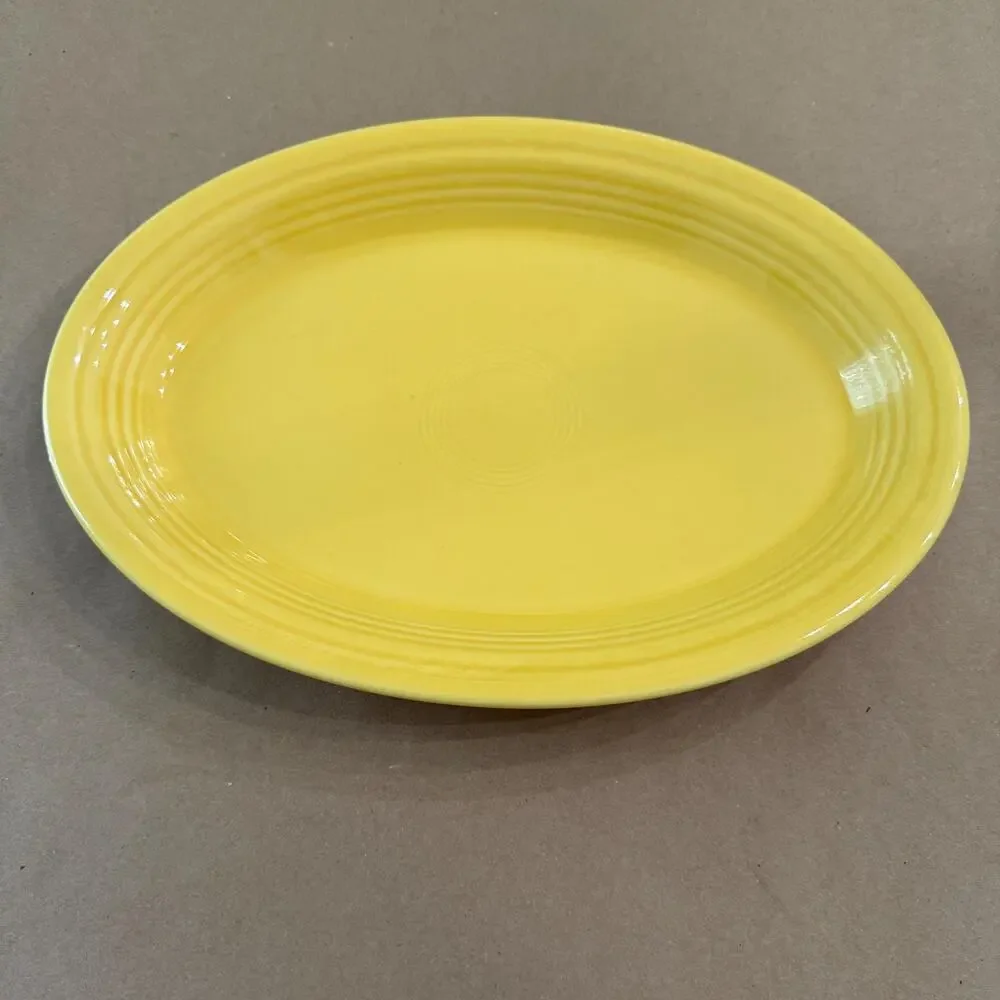 Vintage Fiesta Sunflower Medium Oval Platter 13.25” x 9.5” | Homer Laughlin USA